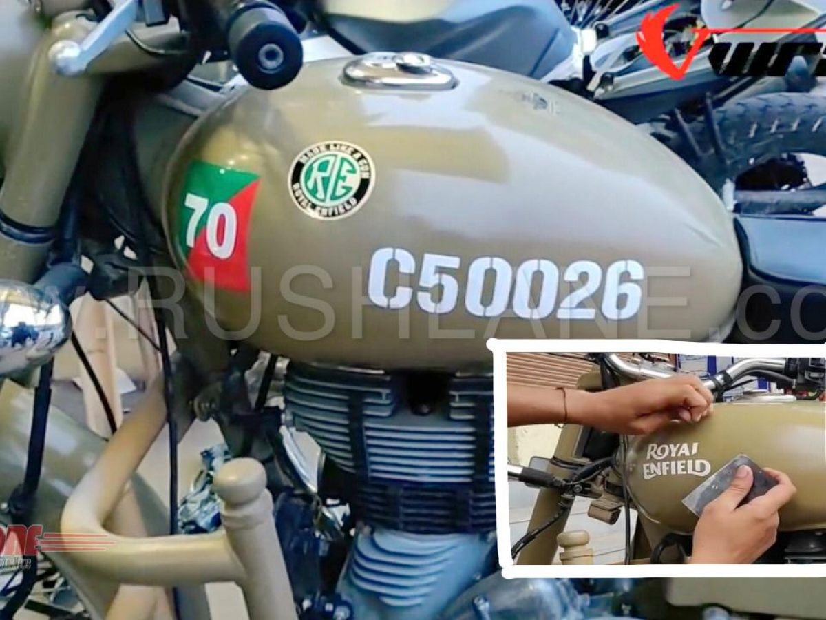 Royal enfield modified | Royal Enfield Tank Custom Stickering | bike  modification | Modify Stickers - YouTube