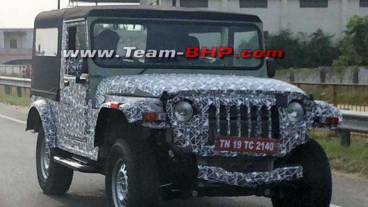 New Mahindra Thar 4x4 Spied Again With Jeep Styled Front And