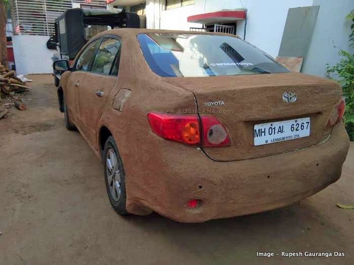 Toyota Corolla cow dung coating