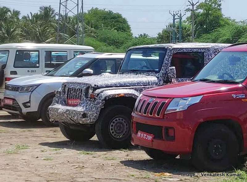 New Gen Mahindra Scorpio Thar Spied With Other Mahindra Bs6