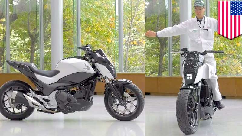 Honda self balancing motorcycle concept
