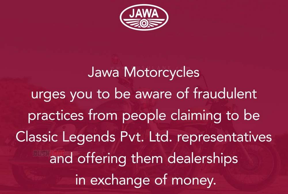 Jawa scam fake dealer