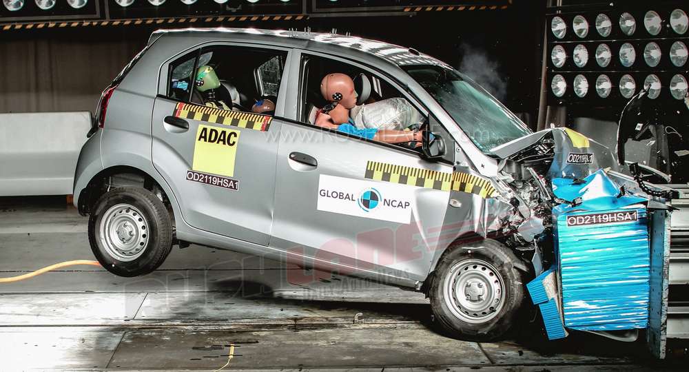 Hyundai Santro safety crash test