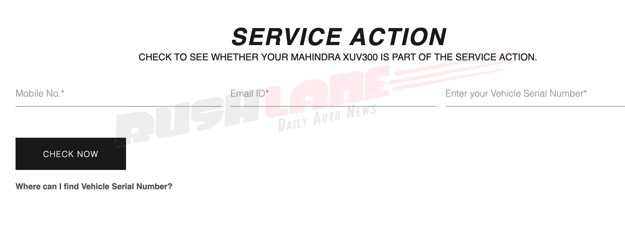 Mahindra XUV300 recall