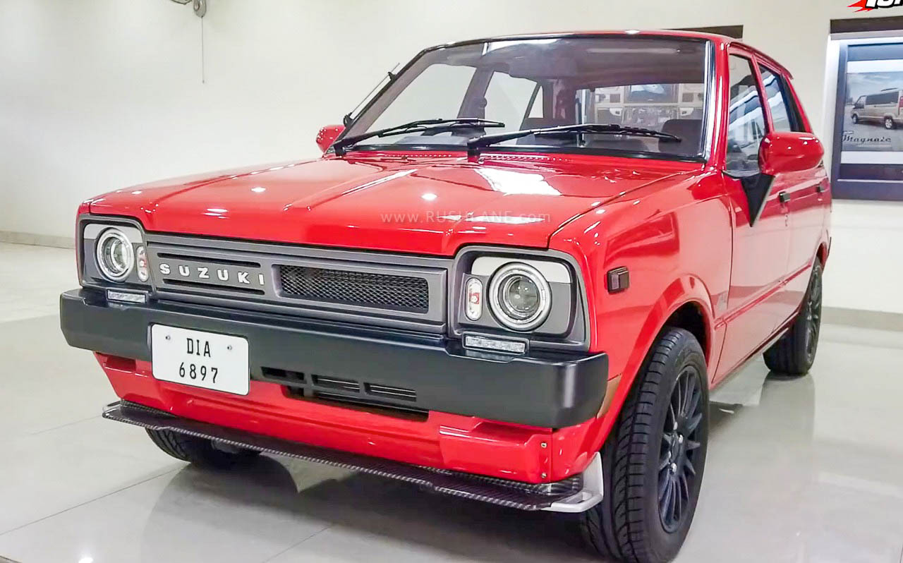 1984 Maruti 800 first gen modified - New tyres, LEDs, Red paint, etc