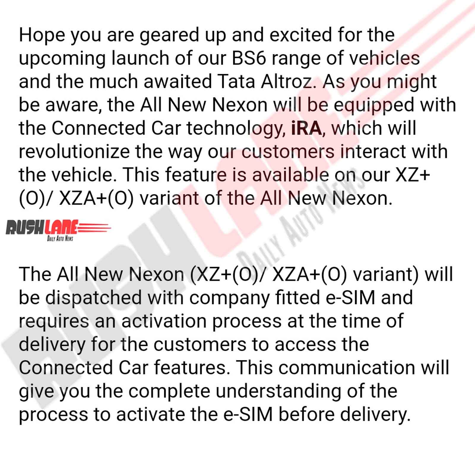 Tata Nexon facelift internet connected features