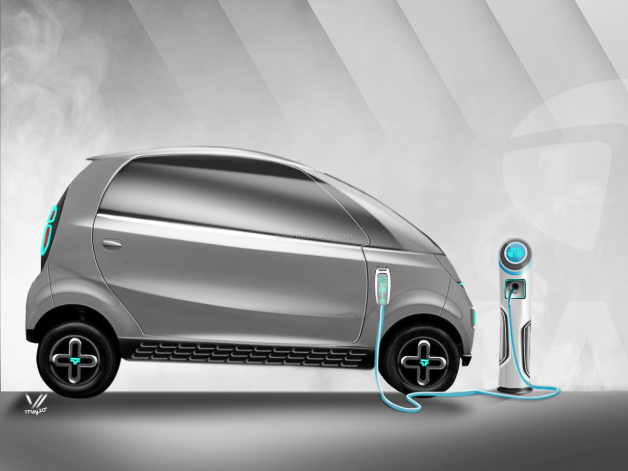 Tata Nano Electric iNano EV Concept by Vishal Verma