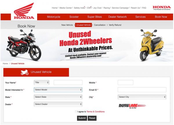 Honda scooters motorcycles BS4