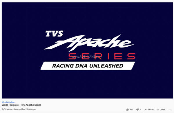 TVS Apache 4 Million webcast