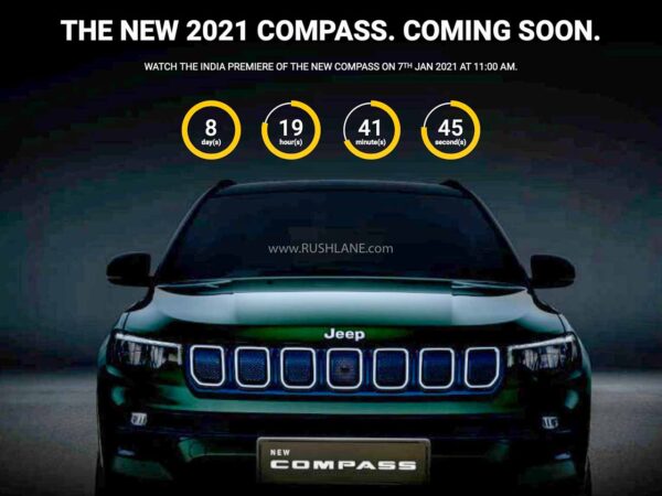 2021 Jeep Compass India Debut Countdown