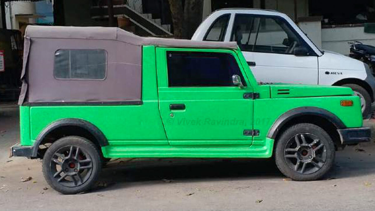 Maruti 800 Owner Modifies His Car To Look Like A Gypsy