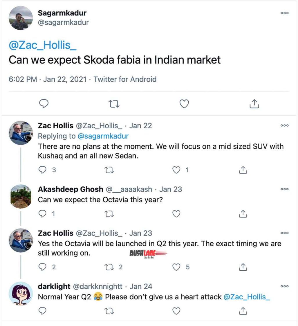Skoda India Launch Plans
