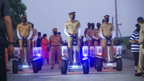 Mumbai Police On Patrol At Worli