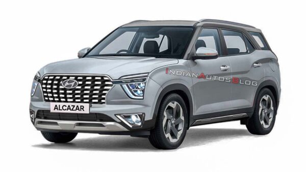 2021 Hyundai Alcazar Silver Render