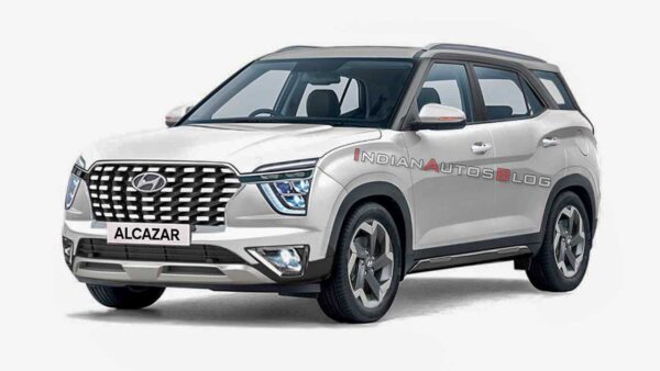 2021 Hyundai Alcazar White Render