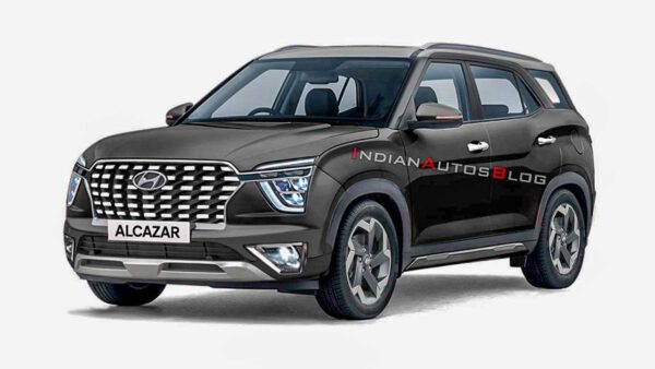 2021 Hyundai Black Alcazar Render