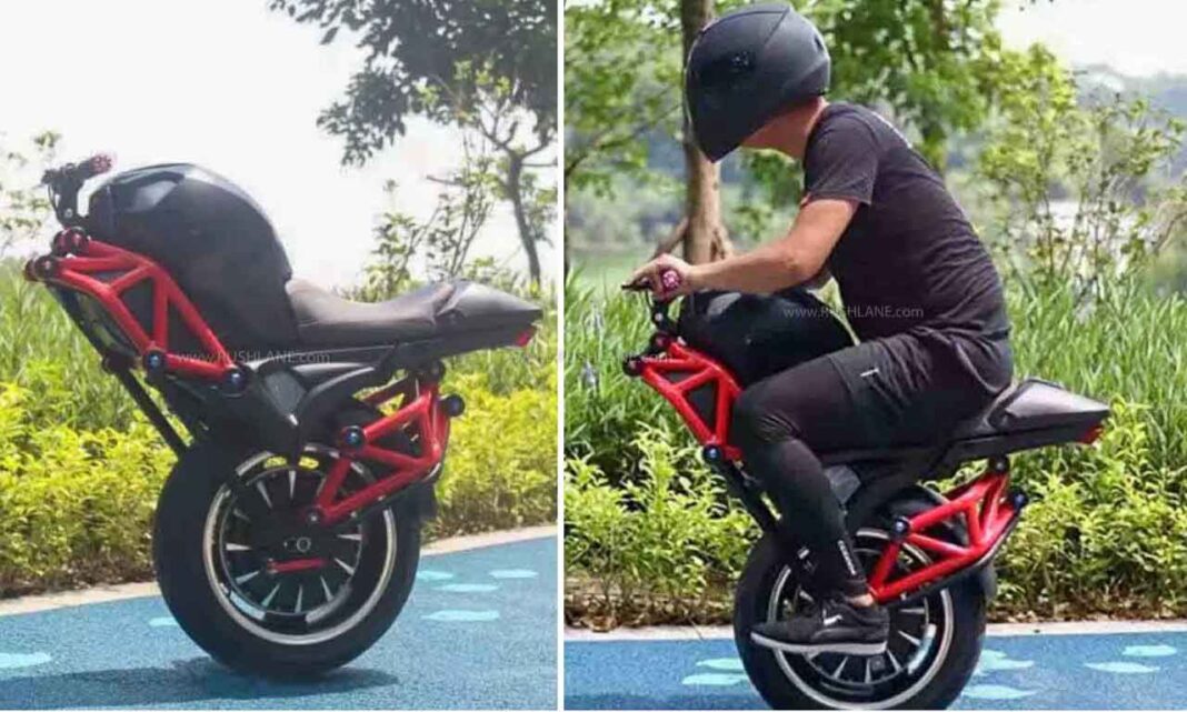 Electric Motorcycle With One Wheel Launched By Alibaba For USD 1,850