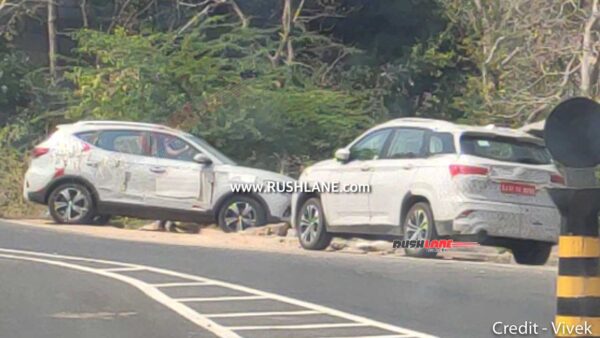 MG Hector And ZS Petrol (Astor) Spied