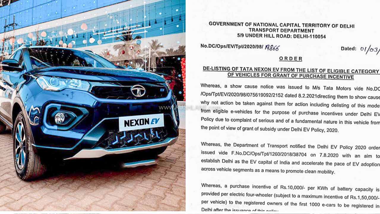 Tata Nexon Electric Delisted From Delhi EV Policy Subsidy List