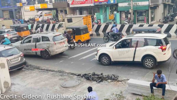 Mahindra XUV500 and XUV700 Spied Testing Together