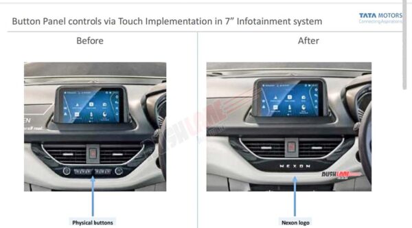 Tata Nexon touchscreen buttons removed