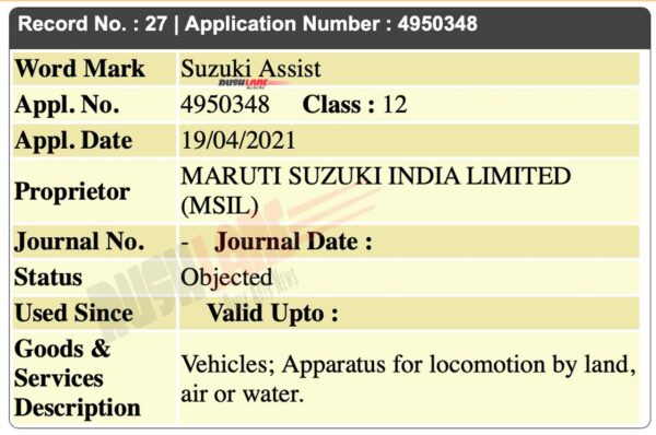 Maruti registers S-Assist / Suzuki Assist