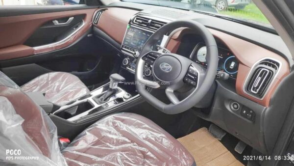 Hyundai Alcazar Cognac Brown Interiors