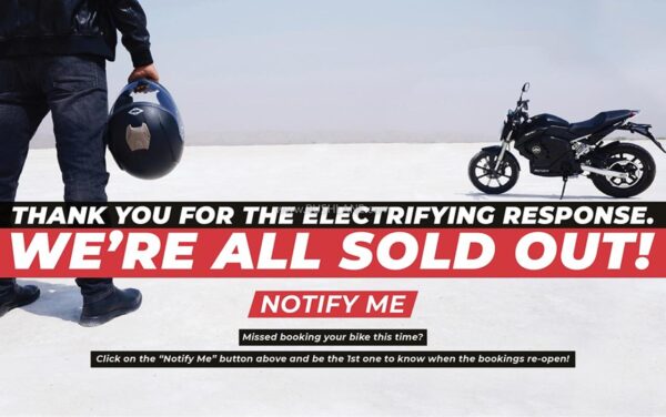 Revolt Electric Motorcycles Sold Out In 10 Minutes