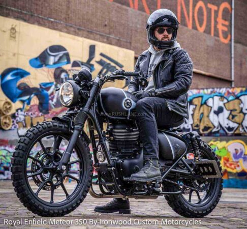 Royal Enfield Meteor 350 Modified Into A Single Seat Bobber