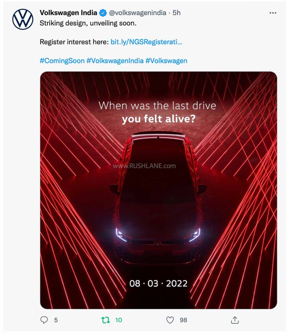 Volkswagen Virtus Front Revealed - New Teaser