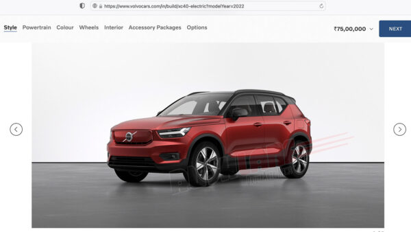 Volvo XC40 Electric Listed On Official Website