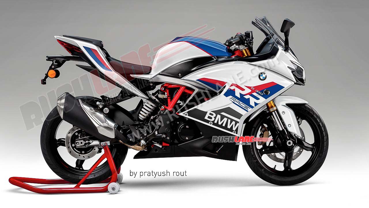 BMW G 310 RR Fully Faired Motorcycle Render Two New Colours Bike