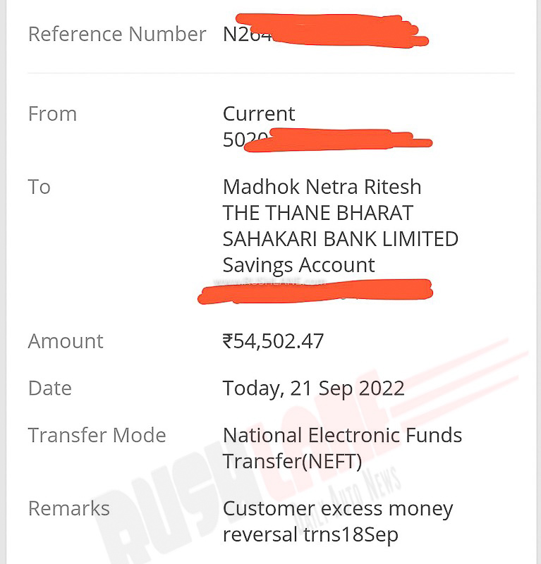 Petrol pump transferred the excess amount back via NEFT to Honda Activa owner