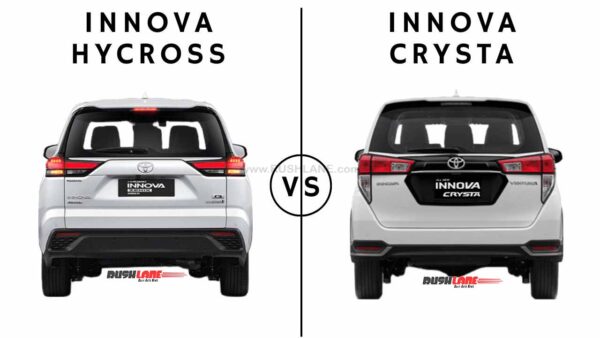 Innova HyCross Vs Crysta - Rear