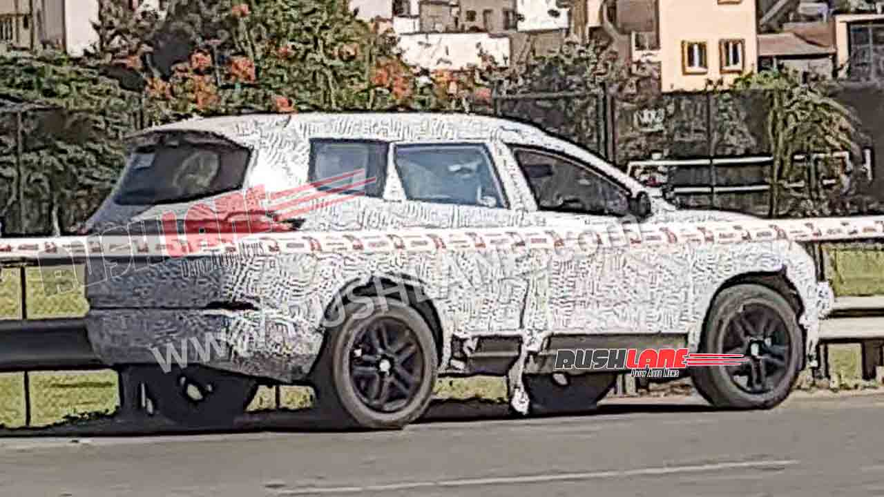 2024 Tata Safari Facelift Spied With Harrier Electric Design New Alloys