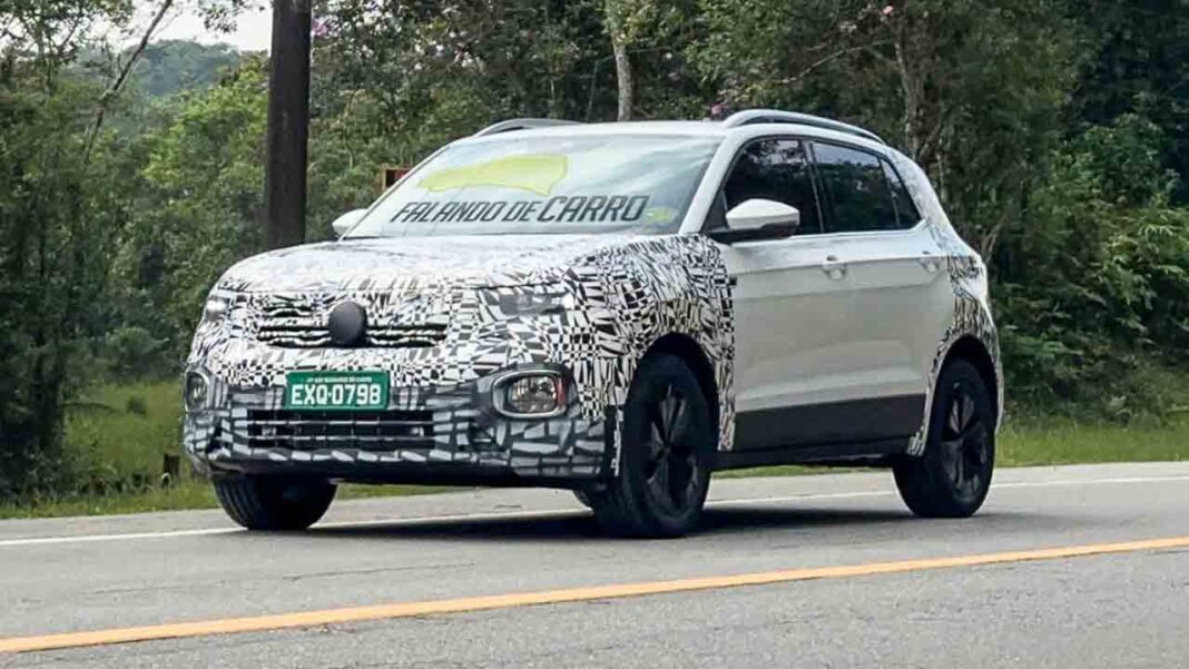 2024 VW Taigun Facelift Spied Testing Updated Front Profile