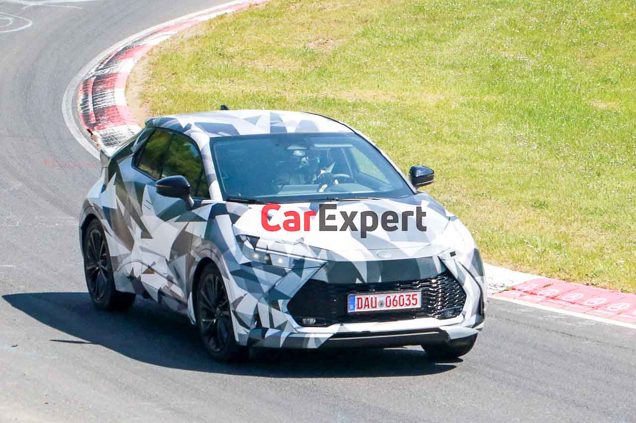 2024 Toyota C-HR compact crossover spied testing