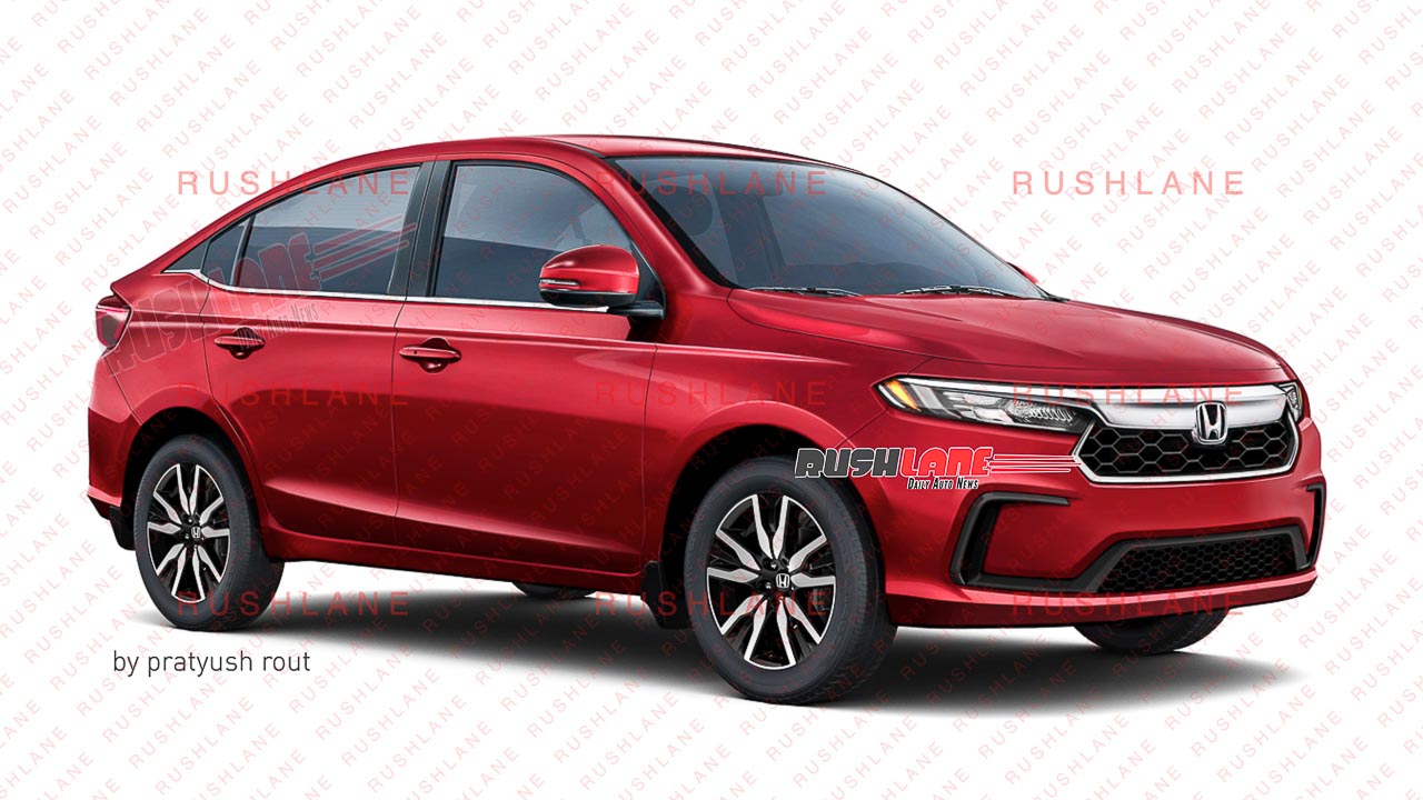 2024 Honda Amaze NextGen Imagined With Coupe Styling Render
