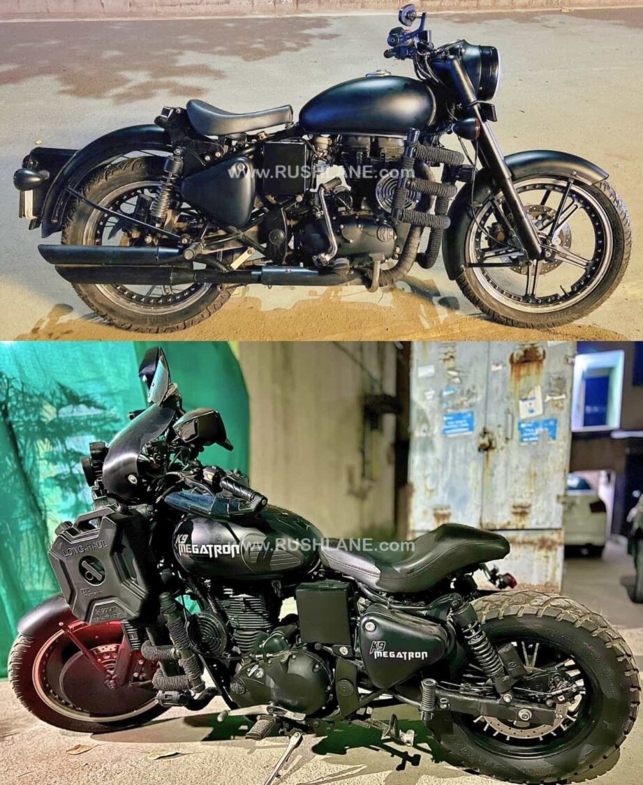 Before vs after Classic 350 build