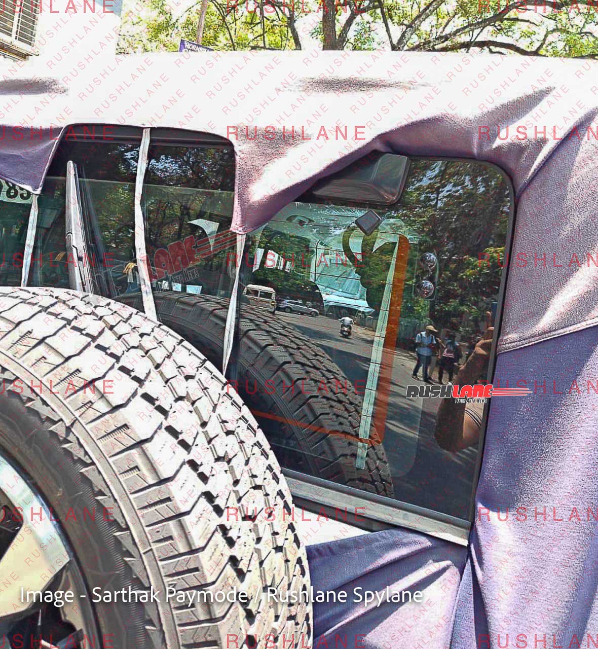 Mahindra Thar 5 Door Spied On Test Near ARAI