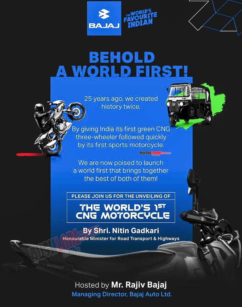 Bajaj CNG Motorcycle Launch Teaser