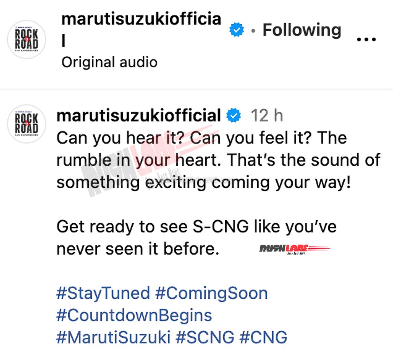 Maruti Teases New CNG Coming Soon